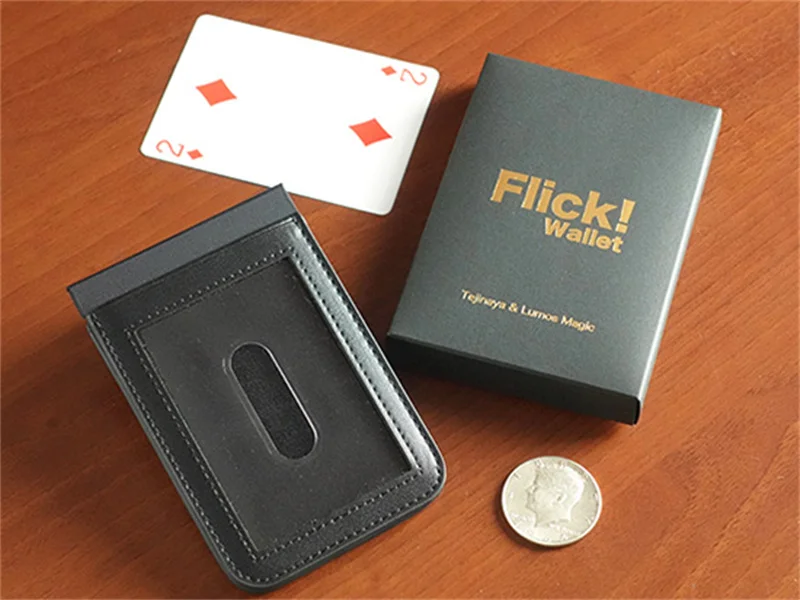 Flick! Wallet by Tejinaya & Lumos Magic Tricks Card Appear Vanish Magia Wallet Close Up Street Illusion Gimmicks Mentalism Prop