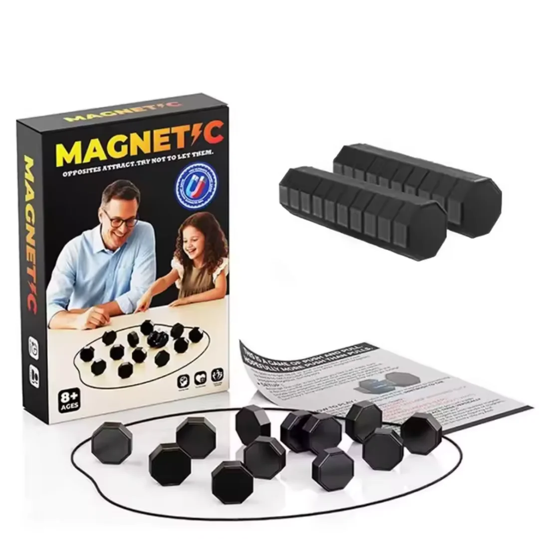Partyspel Magnetisch Steenspel Interactief Magnetisch Bord Strategiespel, Geschikt voor gezinnen, kinderen en volwassenen Hoge kwaliteit, de langste zijde is 2,5/3,5 cm (Versie-upgrade, de
