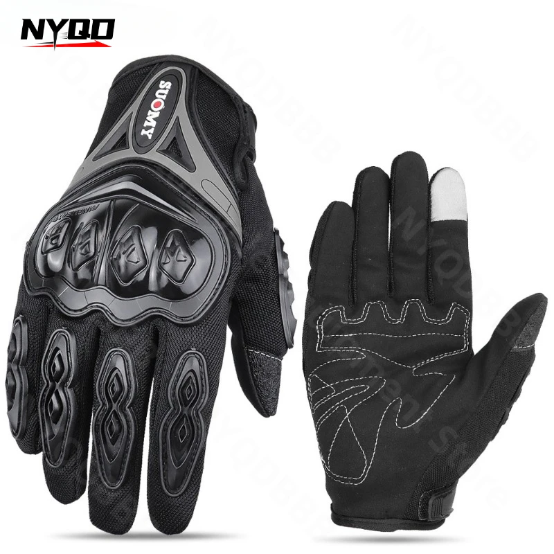 

Motorcycle Summer Gloves Full Finger Touch Screen Rider Anti Fall Off-road Vehicle Riding Four Season Protective Gloves