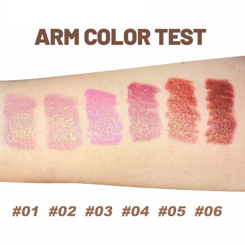 6 kleuren Glitter Parelmoer Lip Liner Pen Krijt Lippenstift Heldere & Glanzende Shimmer Lip Liner Sexy Bruin Rode Lippenstift Dropshipping