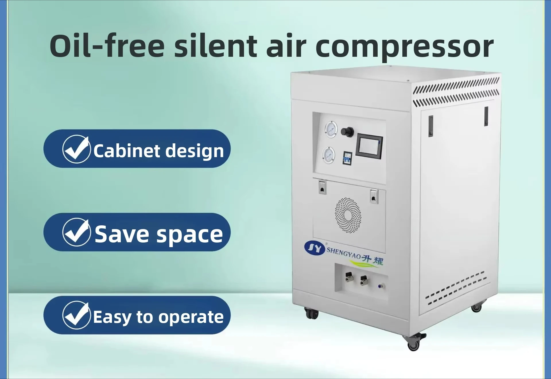1600W Dental Compressor Clean Air Source for Industrial Laboratory Use Special Oil-Free Silent Box-Type Compressor