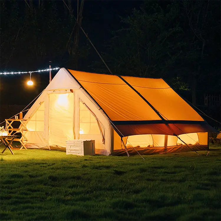 

12 ㎡ Inflatable Camping Tent Inflatable Camping Tent Skylight Waterproof Sunshade Oxford Cloth Inflatable Tent