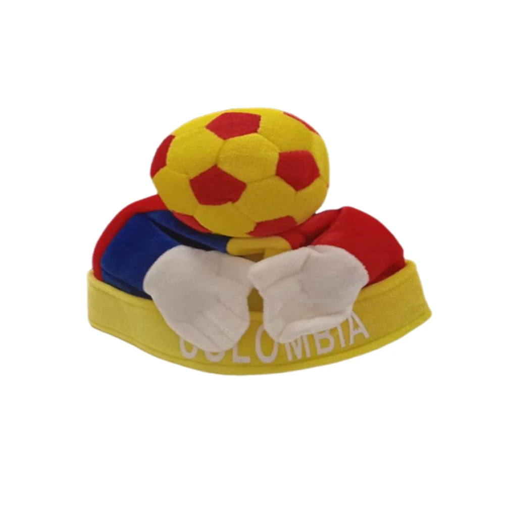 Nuevo estilo equipo deportivo torcendo fútbol Mitvelvet nacional Colombia Fans sombrero
