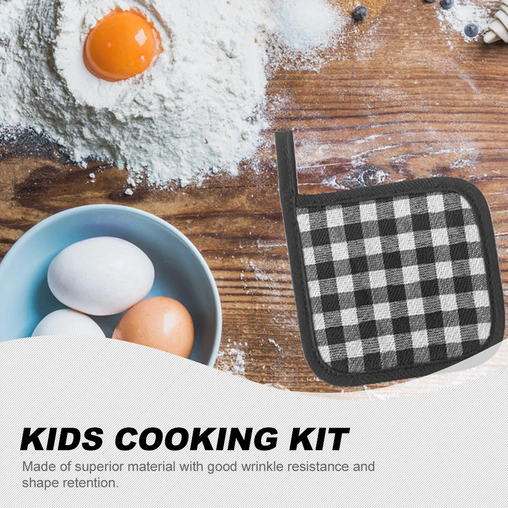 

Kids Kitchen Accessories Children's Baking Apron Set Cooking Boy Aprons for Toddler White