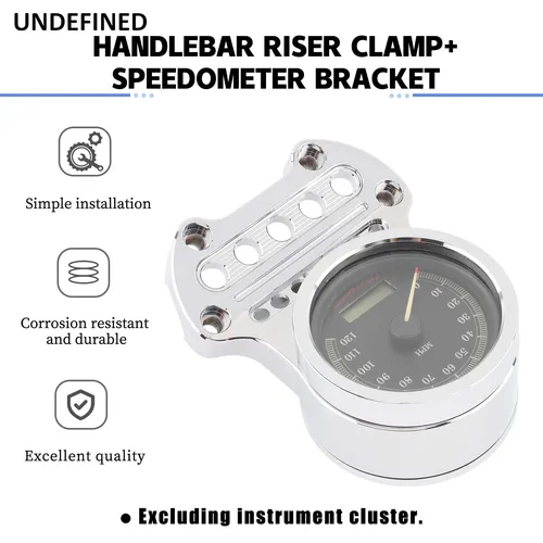Imagen 2 del producto Kit de cubierta de reubicación de velocímetro de motocicleta, soporte de montaje de odómetro de ajuste para Harley Sportster XL883 Custom Low 1200