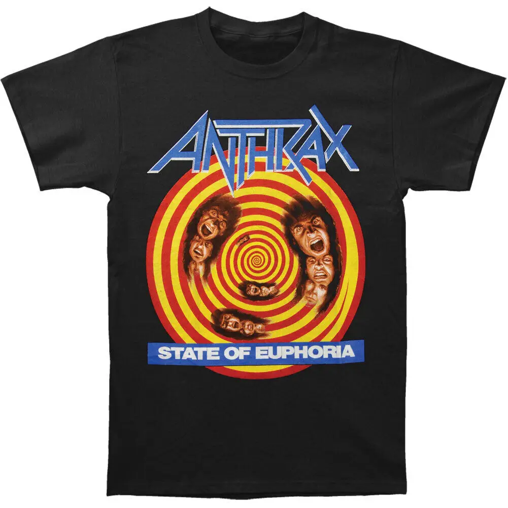 T-shirt masculina do Anthrax State of Euphoria, preta, pequena