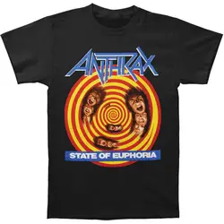 Men's Anthrax State Of Euphoria T-shirt Small Black