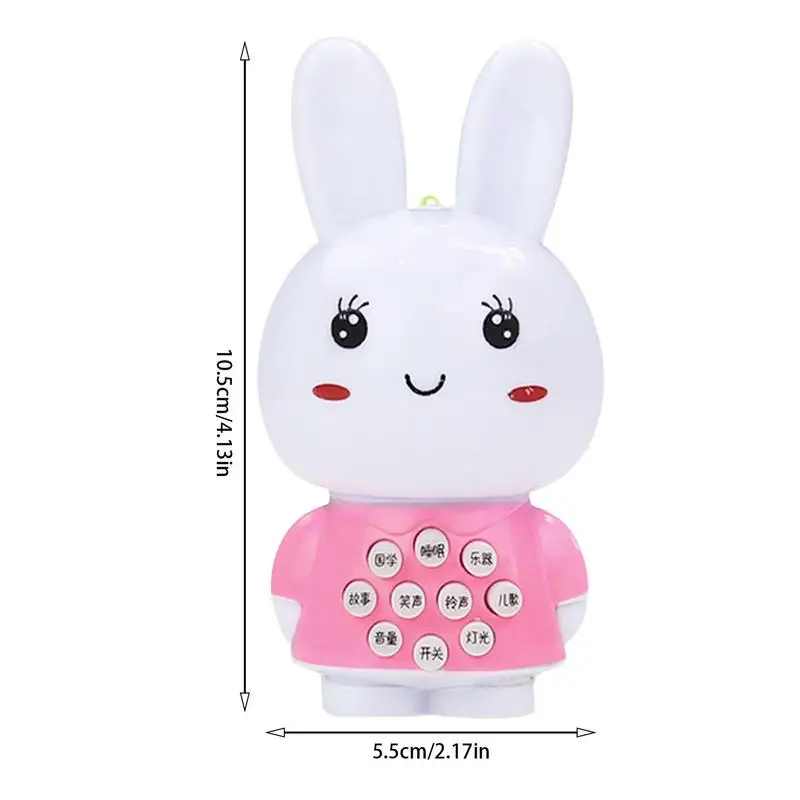 กระต่ายดนตรีการเรียนรู้ของเล่นทารก Early Educational Light Up ของเล่น Lanyard Bunny ร้องเพลงฟาร์ม Interactive ของขวัญของเล่นสําหรับชาย