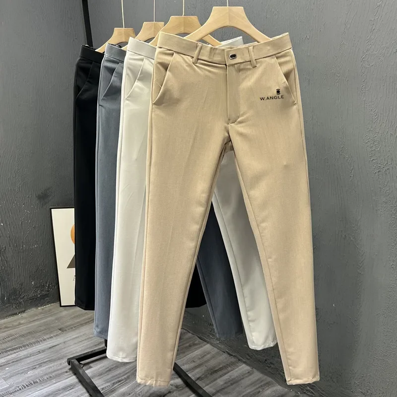 Autumn Golf Wear Men 2024 Luxury Brand Golf Pants Fashion New Suit Pants Men\'s Golf Clothes Korean Straight Tube Casual Pants