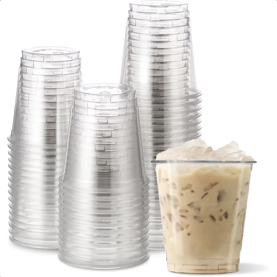 

[200 COUNT]HAKOWARE 8 oz Ultra Clear Plastic Cold Cups Cup 8 oz for Wedding Party Plastic Cocktail Cups Clear Cup for Iced C