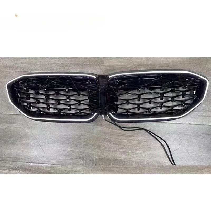 Car accessories LED grill diamond design grille with light for BMW 3 Series G20 320i 330i 2019-2022 car grills