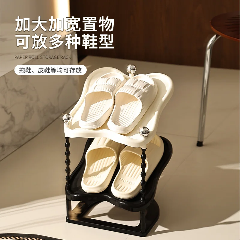 Custom. Zunmuse Vintage Style Shoe Rack Home Entrance Large Capacity 2025 New Multi-layer Folding Shoe Rack Storage Artifact