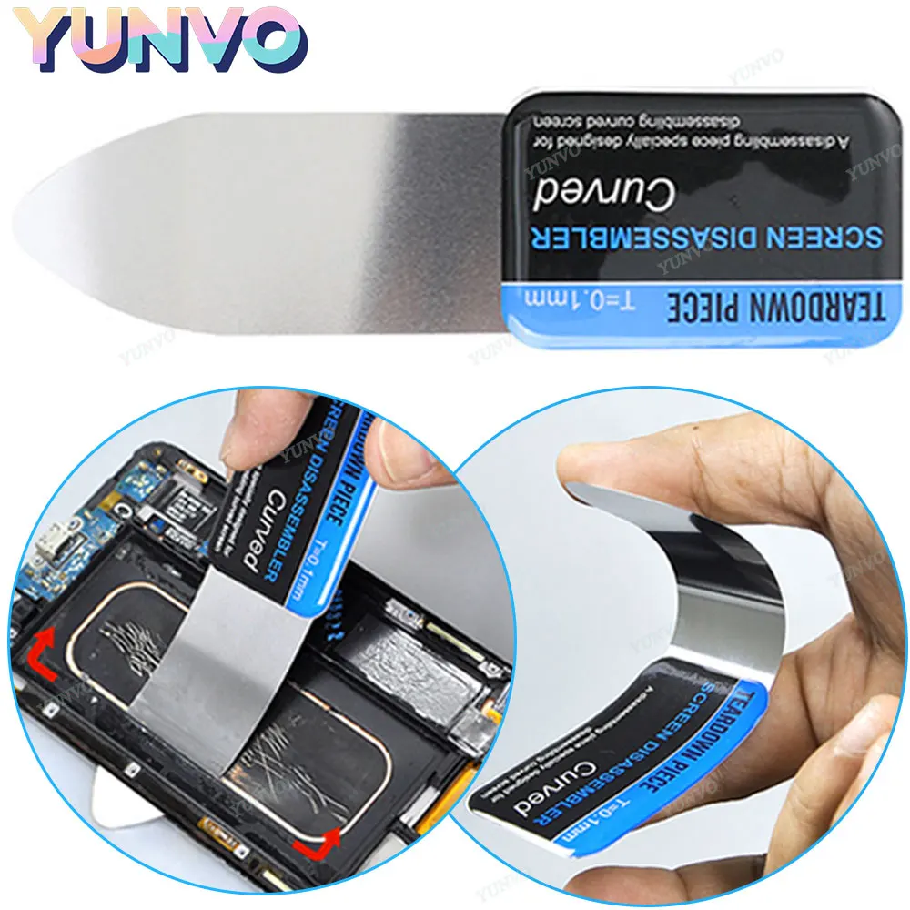 1-5Pcs Ultra-Thin Steel Curved LCD Screen Spudger Opening Pry Card Flexible Mobile Phone Disassembly Repair Tool for iPhone