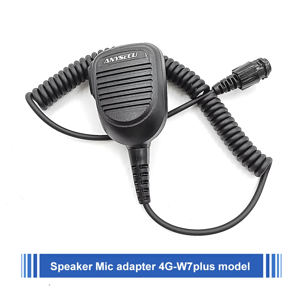 ANYSECU Wired Microphone Adaptation 4G-W7plus Plug-In Card Walkie-Talkie 10-Pin Aviation Head Hand Microphone