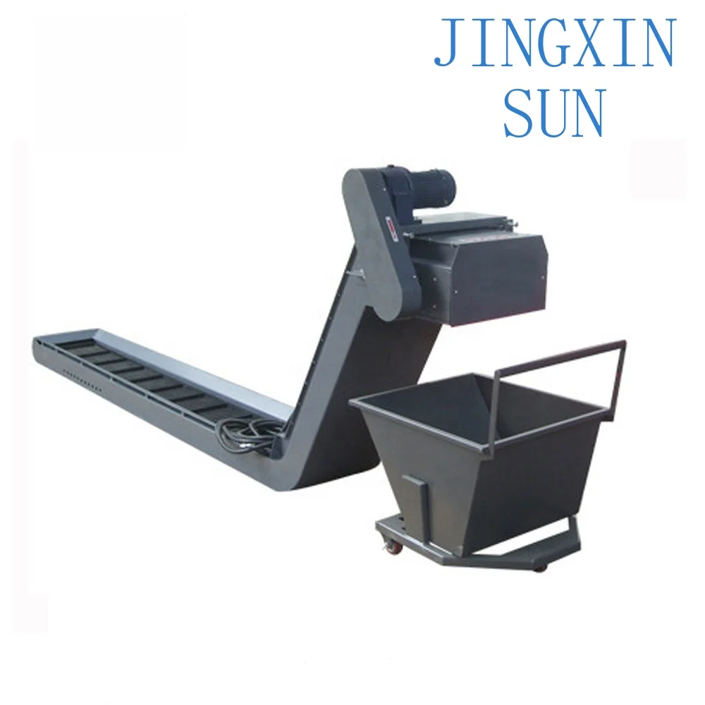 CNC custom hinge chip conveyors for manufacturing plants and machine repair shops