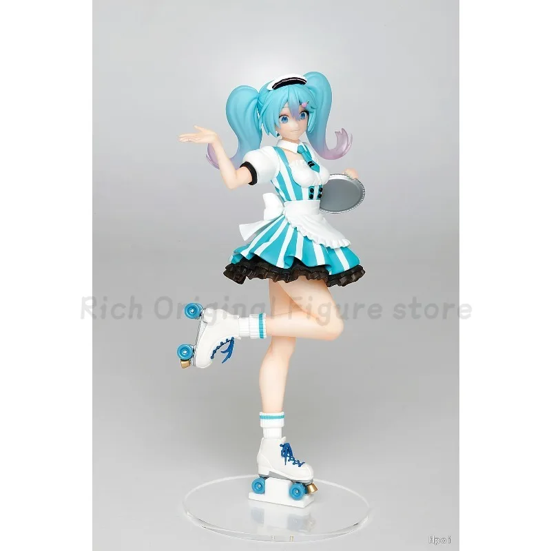【재고 있음】오리지널 타이토 코스튬 하츠네 미쿠 커피숍 메이드 애니메이션 피규어 모델 장식품