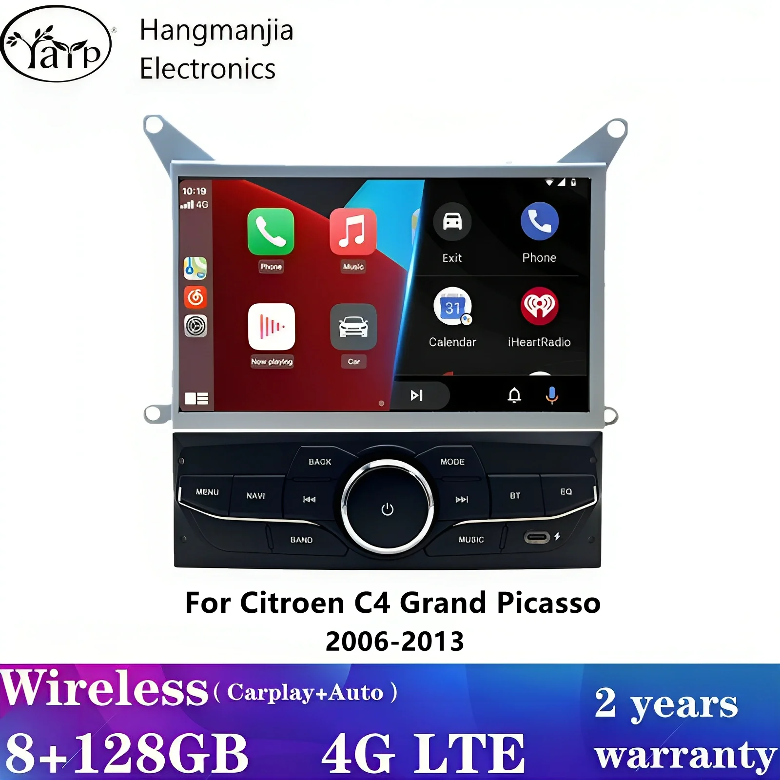 Android 15 For Citroen C4 Grand Picasso 2006-2013 iPhone Carplay Autoradio Car Multimedia Radio GPS Navigation Android Auto