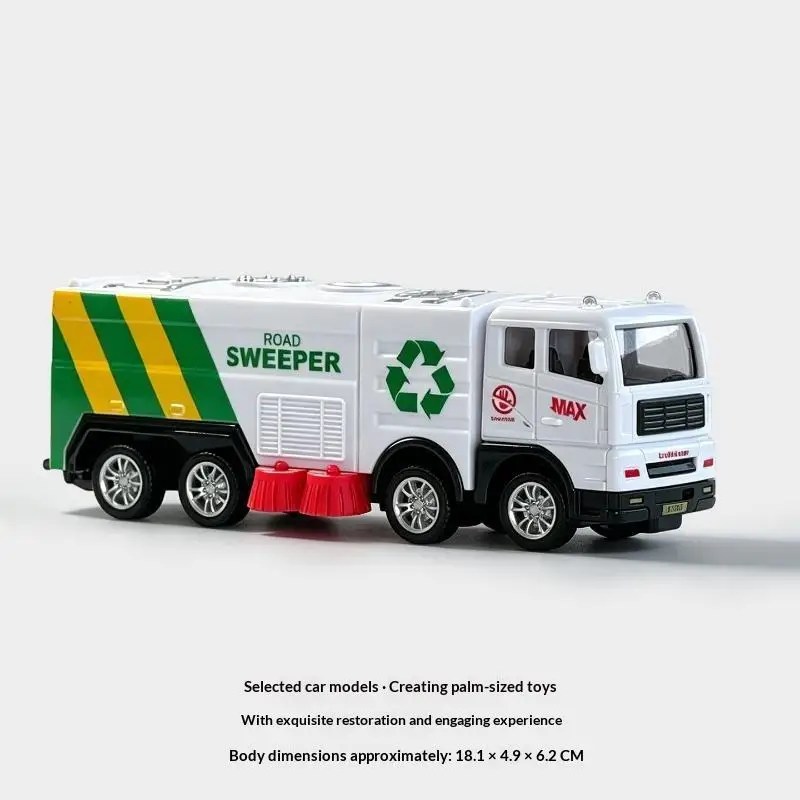 【BS】Inertia Garbage Truck Toy Realistic Recycling Sanitation Vehicle Educational Environmental Role‑Play Toy Gift