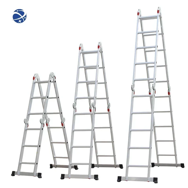 

New type safety ladder folding multi purpose aluminium ladder foldable compact escaclras