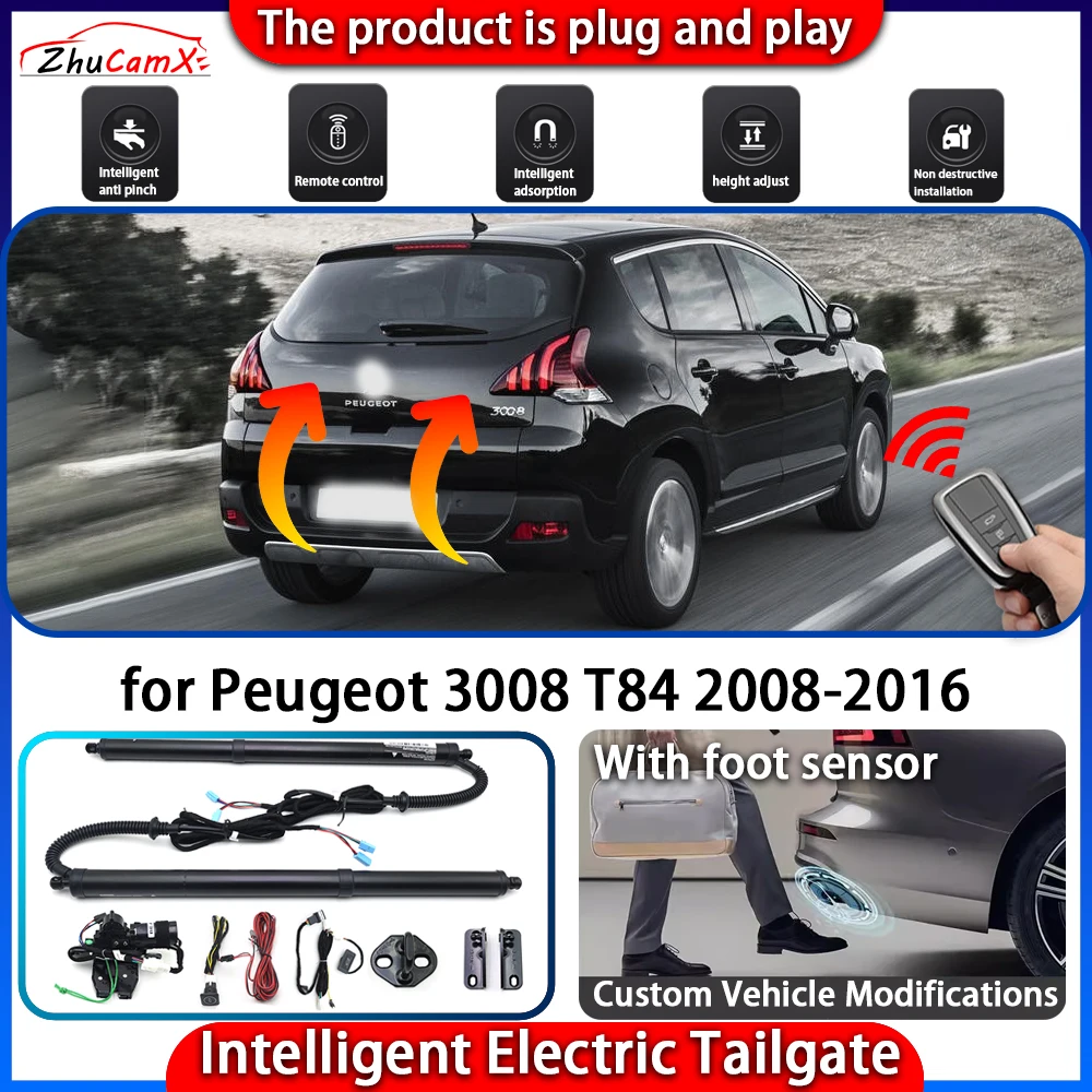 

ZhuCamX Smart Powered Tailgate System for Peugeot 3008 T84 2008-2016 Automatic Intelligent Electric Trunk Lift Control Kit