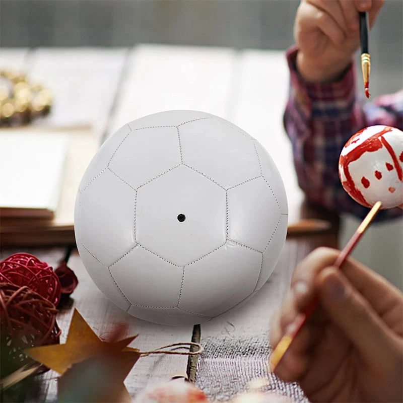 Weißer Fußball, Größe 5, offizielle Größe, leicht, für Kinder und Erwachsene, Fußballspielzeug, Lernspielzeug, Sport, PVC, DIY-Geschenk