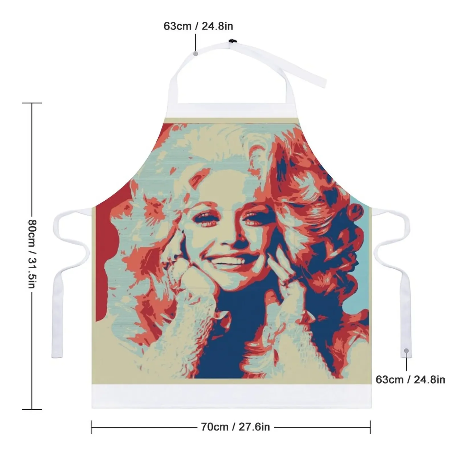 iconic dolly parton in red and blue Apron Apron Women Bib For Kitchen