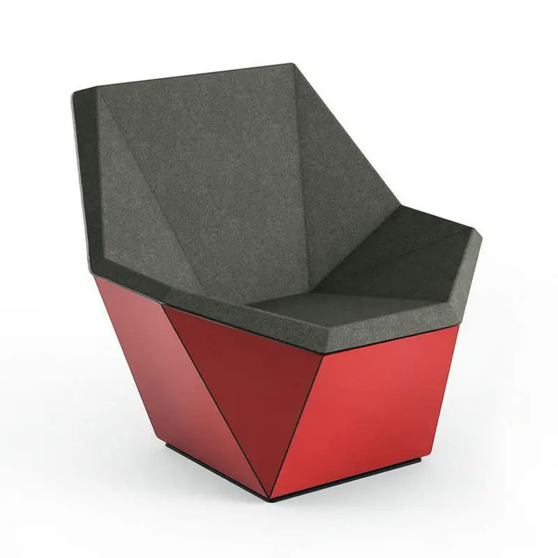 

Mid-Century Luxury Prism Lounge Chair Designer Swivel Chair for Office Building Mall Apartment and Club Furniture