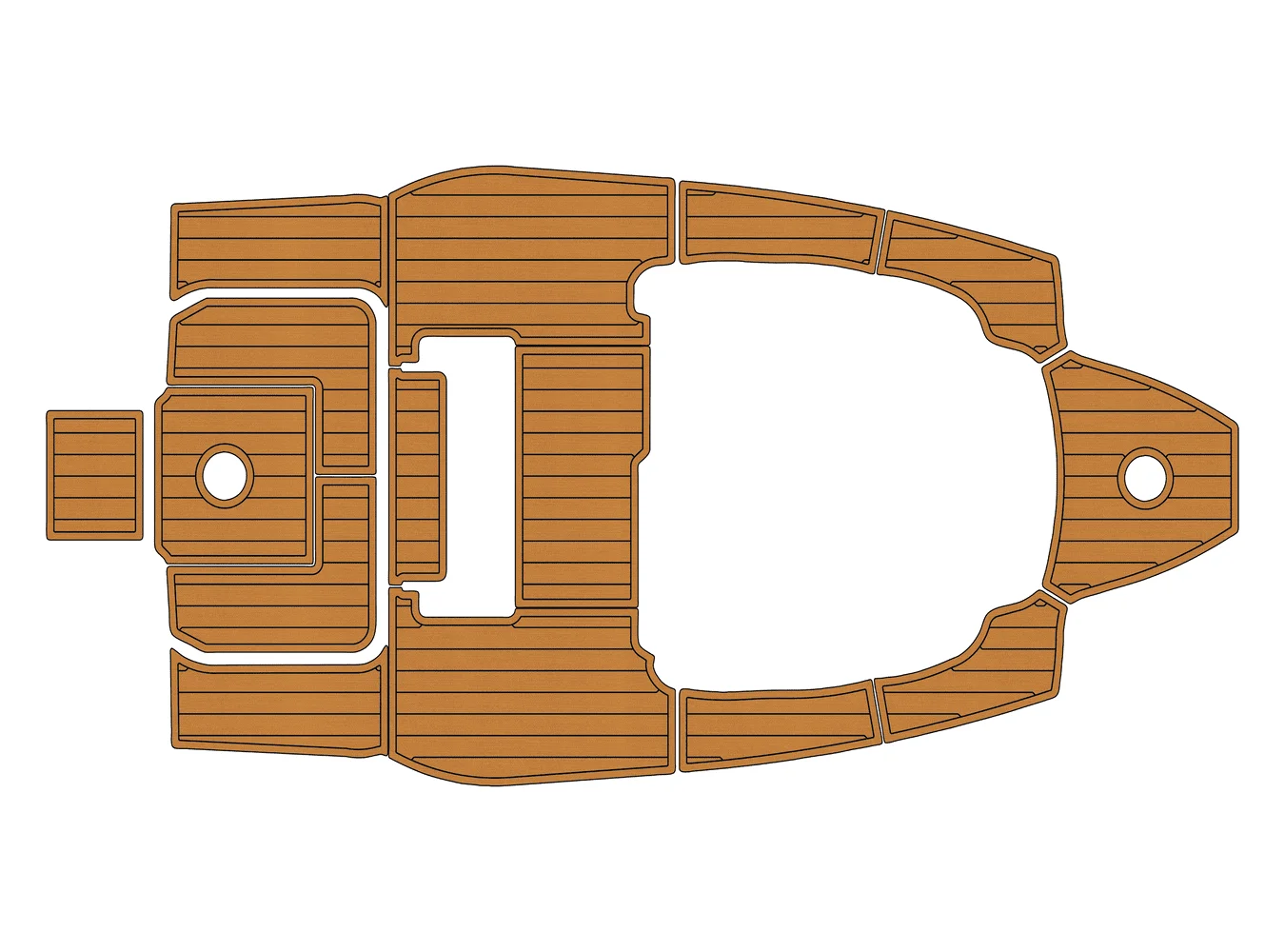 

Non-Slip EVA Faux Teak Marine Mat Self-Adhesive 6mm Yacht Cockpit Pad for 2021-2024 Karnic SL 601 Boat Decking Easy Install