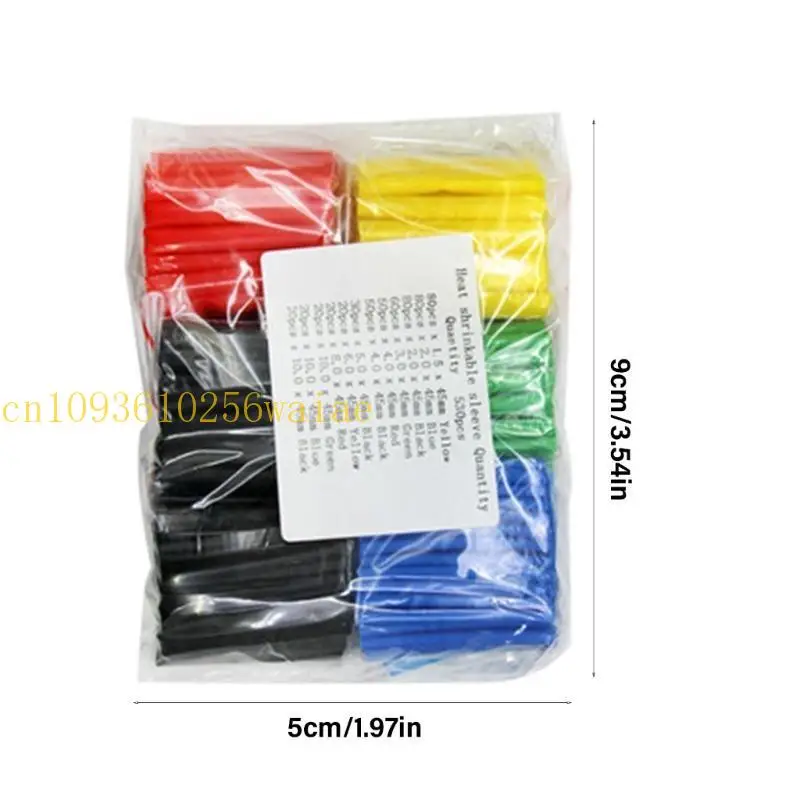 652F تقلص العزل تنقصات غلاف حراري السيارة كابل السلك الكهربائي الأكمام القابلة للتقلص 127/164/328/530pcs