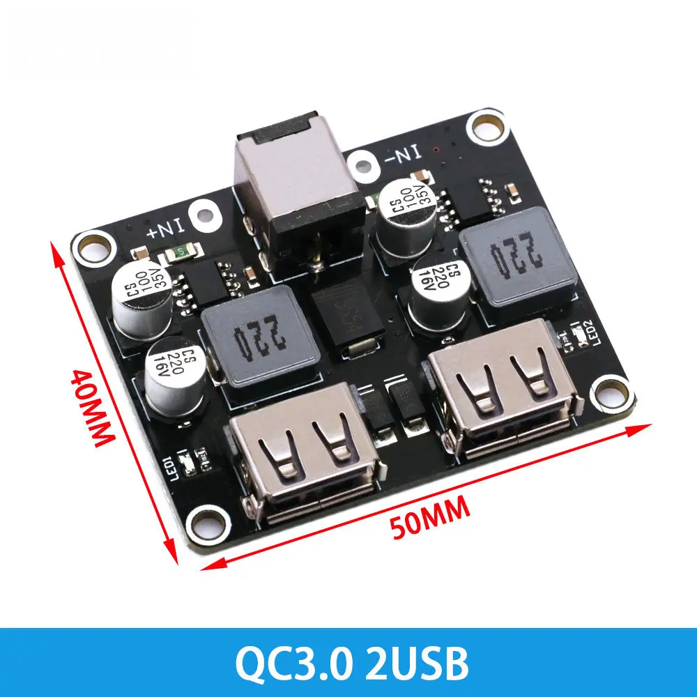 USB QC3.0 QC2.0 USB DC-DC Buck Converter Charging Step Down Module 6-32V 9V 12V 24V to Fast Quick Charger Circuit Board 5V