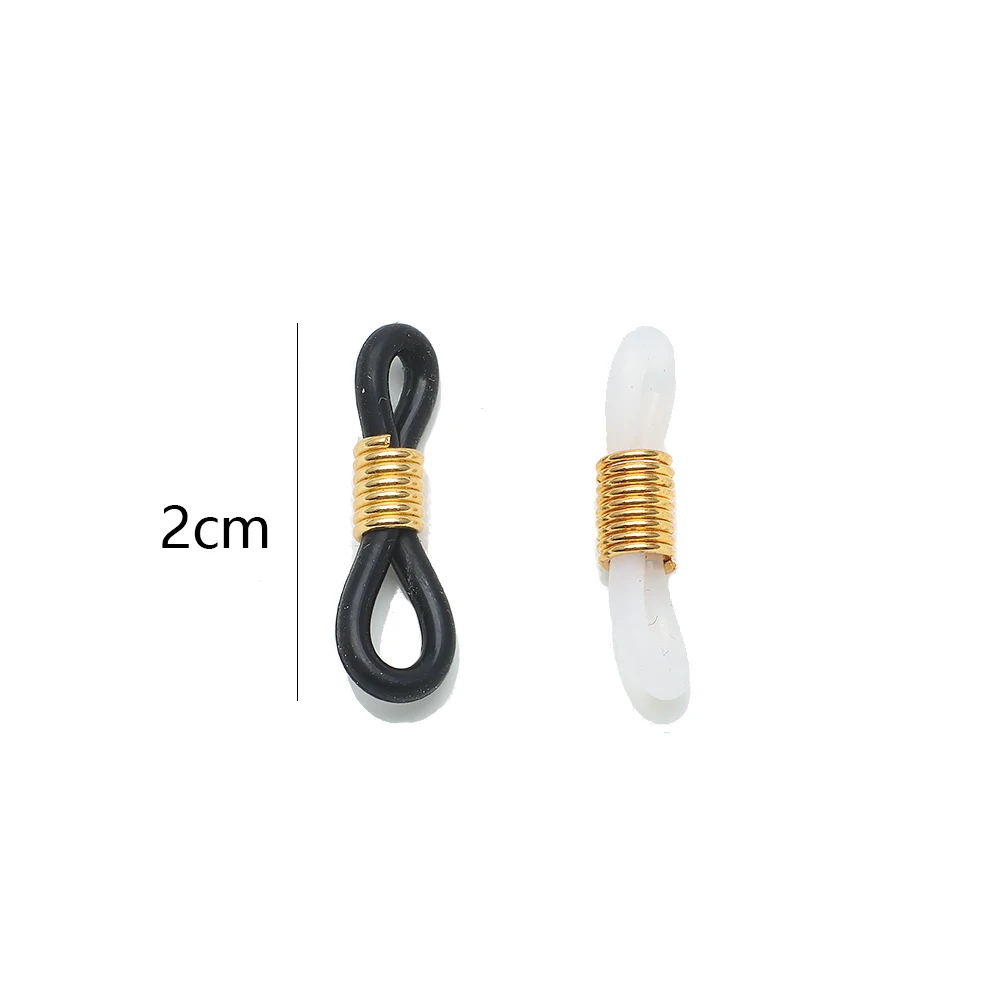 30Pcs Adjustable Anti-Slip Eyeglass Chain End Loop Connector Ear Hook Ends Retainer Rubber Sunglasses Cord Holder Strap Retainer