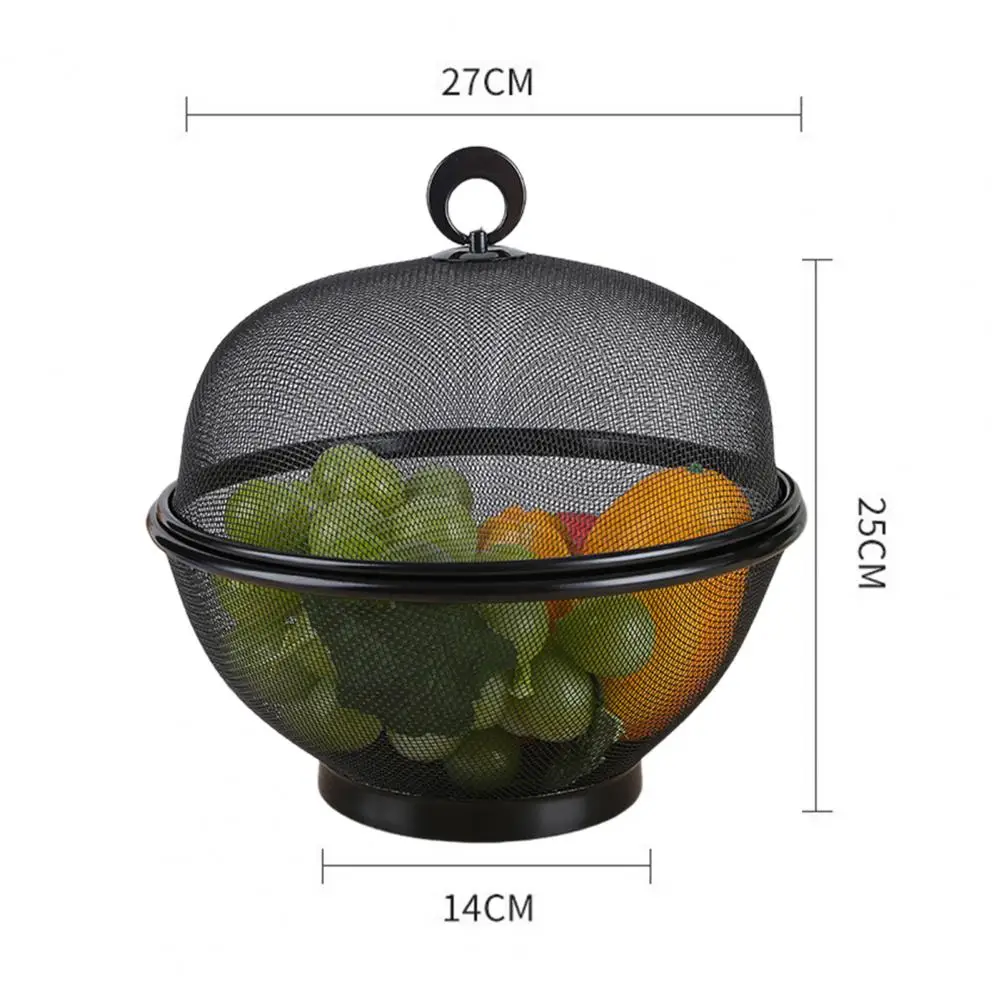 

Stainless Steel Fruit Basket Mesh Fruit Bowl Fly-proof Mesh Fruit Basket with Lid Capacity Dishwasher Safe Bowl for Fruits Easy