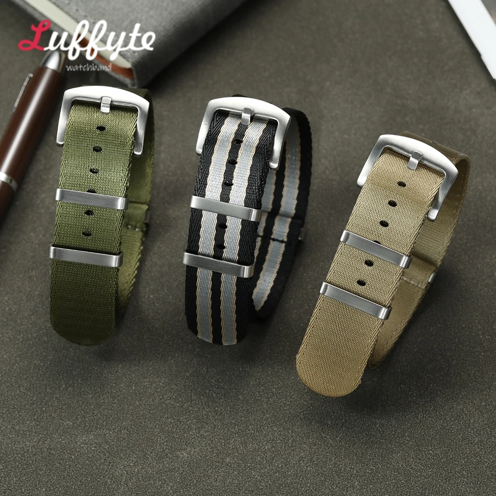 Nylon-Uhrenarmband 20mm 22mm Premium Weiches Ersatz-Uhrenband Correa Reloj 20mm 22mm Nylon-Uhrenarmband