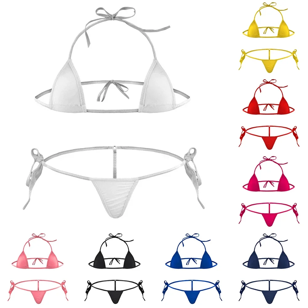 Women's Bikinis 2024 Brazilian Swimwear Thong Bikini Set Bra G-String Victoria's Underwear Sexy Two-piece Swimsuit  Lingerie