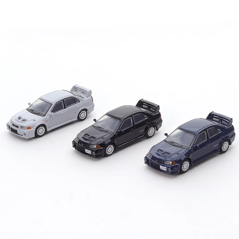 JKM 1/64 Mitsubishi Lancer EVO 5 Alloy Car Diecast Model Shock Absorption Model Toy Car Friends Gifts Collect Ornaments