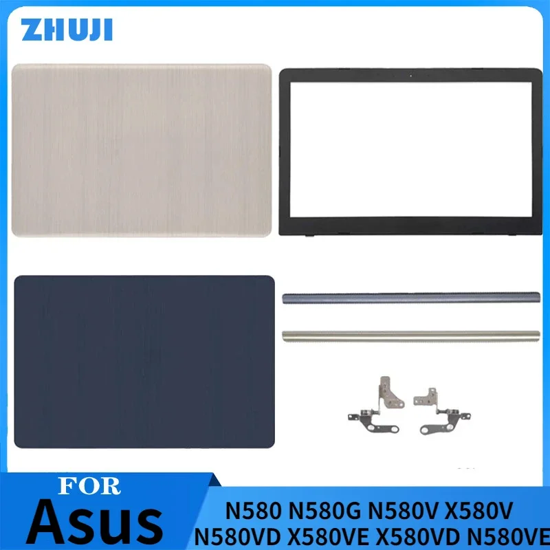 

New LCD Back Cover Laptop Back Front Bezel Hinges Hinge Cover For Asus N580 N580G N580V X580V N580VD X580VE X580VD N580VE Metal