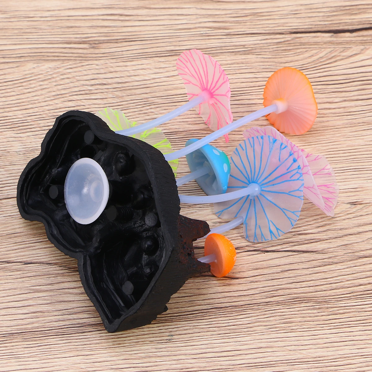 

6pcs Aquarium Lotus Fish Tank Fish Tank Decoration Decoration Lifelike Ornament Fake Plants Silicone Base Salt Fresh Water Decor