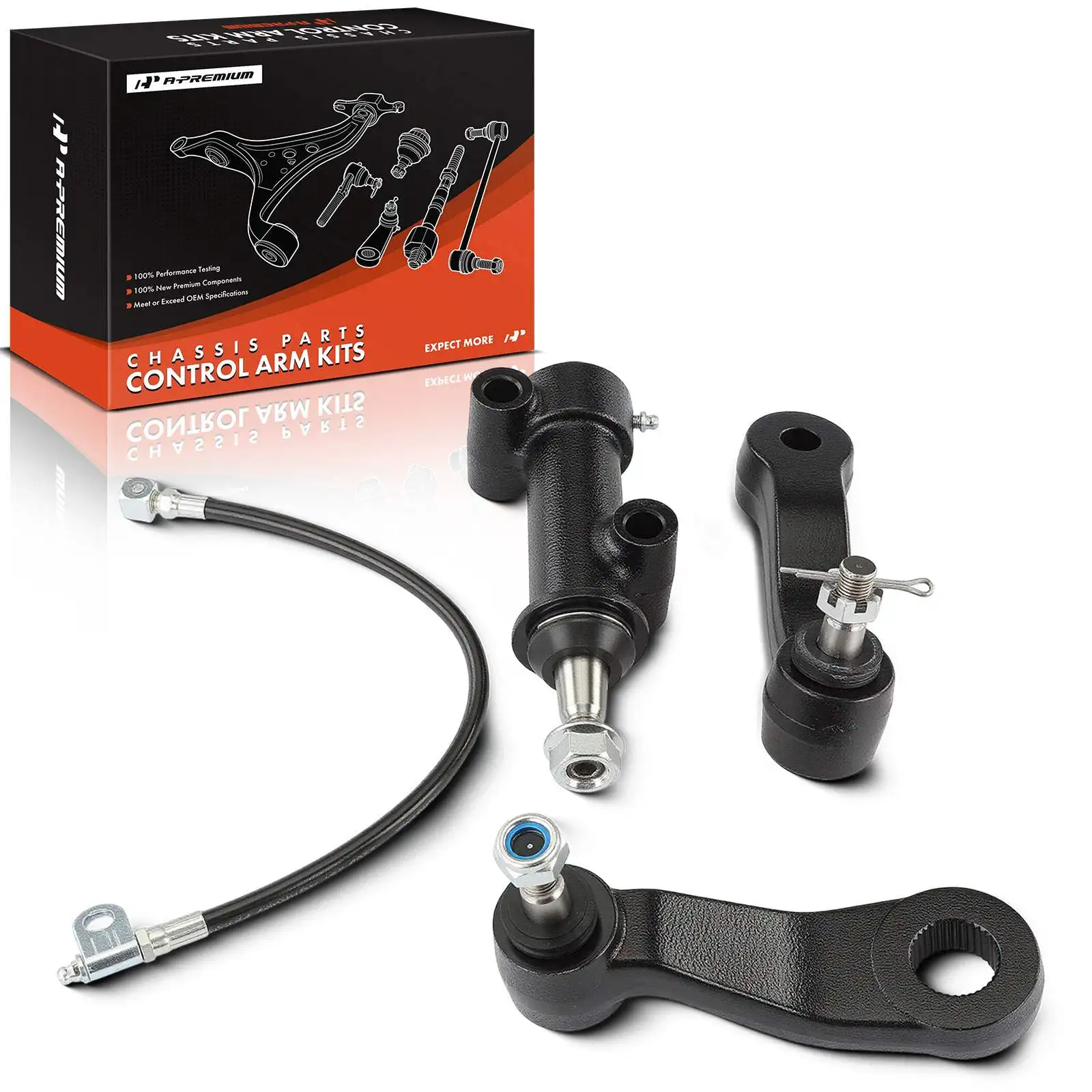 A-Premium 3x 3-Groove Pitman Arm Idler Arm & Bracket for Chevrolet Silverado 2500 99-04 Silverado 3500 01-06 Silverado 1500 HD
