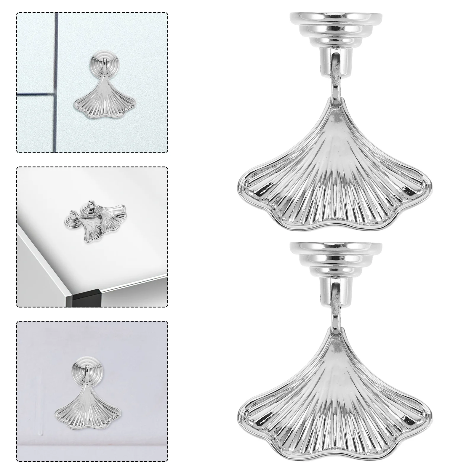 

2Pcs Unique Leaf Pendant Single Hole Handles Zinc Alloy Pulls for Wardrobe Drawer Cabinet Cupboard Cabinet Knobs Pull Handles