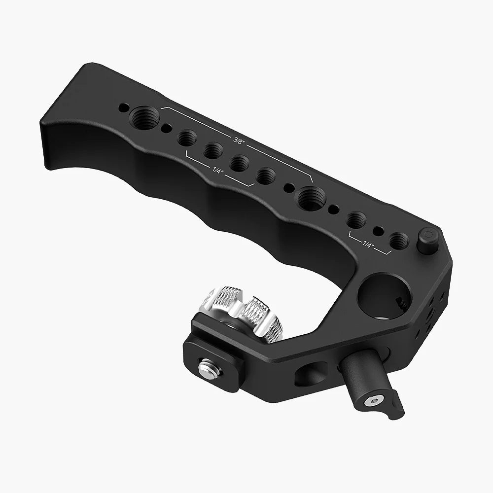 

Универсальная клетка для зеркальной камеры Selens, верхняя ручка с винтовыми отверстиями 3/8 дюйма и 1/4 дюйма для ручного держателя холодного башмака ARRI NATO