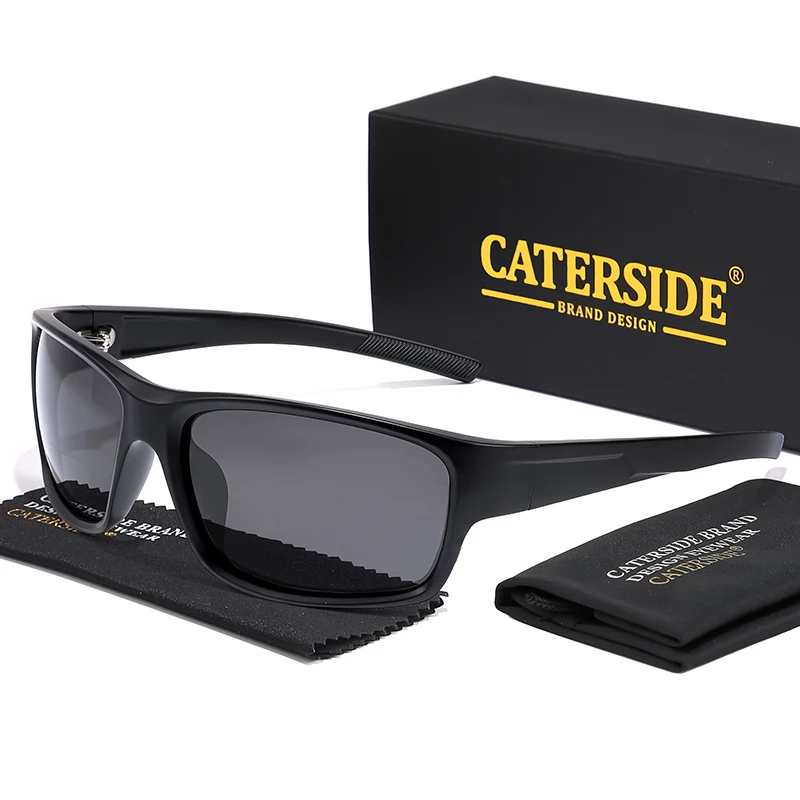 

CATERSIDE Vintage Polarized Sunglasses Men Large Frame Sports Personalized Sun Glasses for Women Cycling Fishing Driving UV400