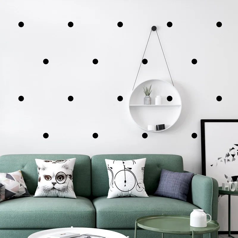 

Nordic Style Wallpaper Ins Modern Minimalist Geometric Black and White Original Dot Living Room Bedroom TV Background Wallpaper