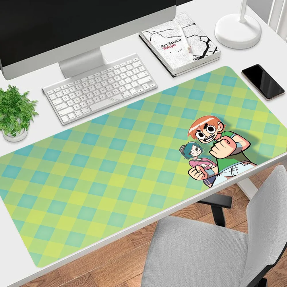 Imagem -05 - Grande Cartoon Anime Gaming Mouse Pad Scott Pilgrim Tira Mousepad Tapetes de Teclado Tapete de Mesa Acessórios Ins Maré