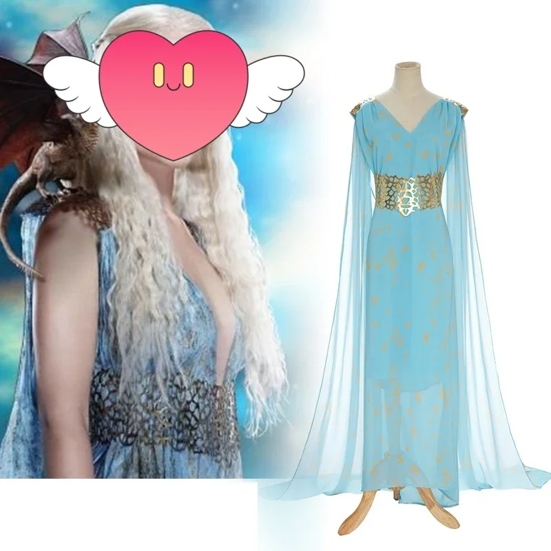 Anime Cosplay Costumes Dragon Mom Daenerys Dress Song of Ice and Fire Queen Dress UP Masquerade Carnival Party Roleplay Costumes