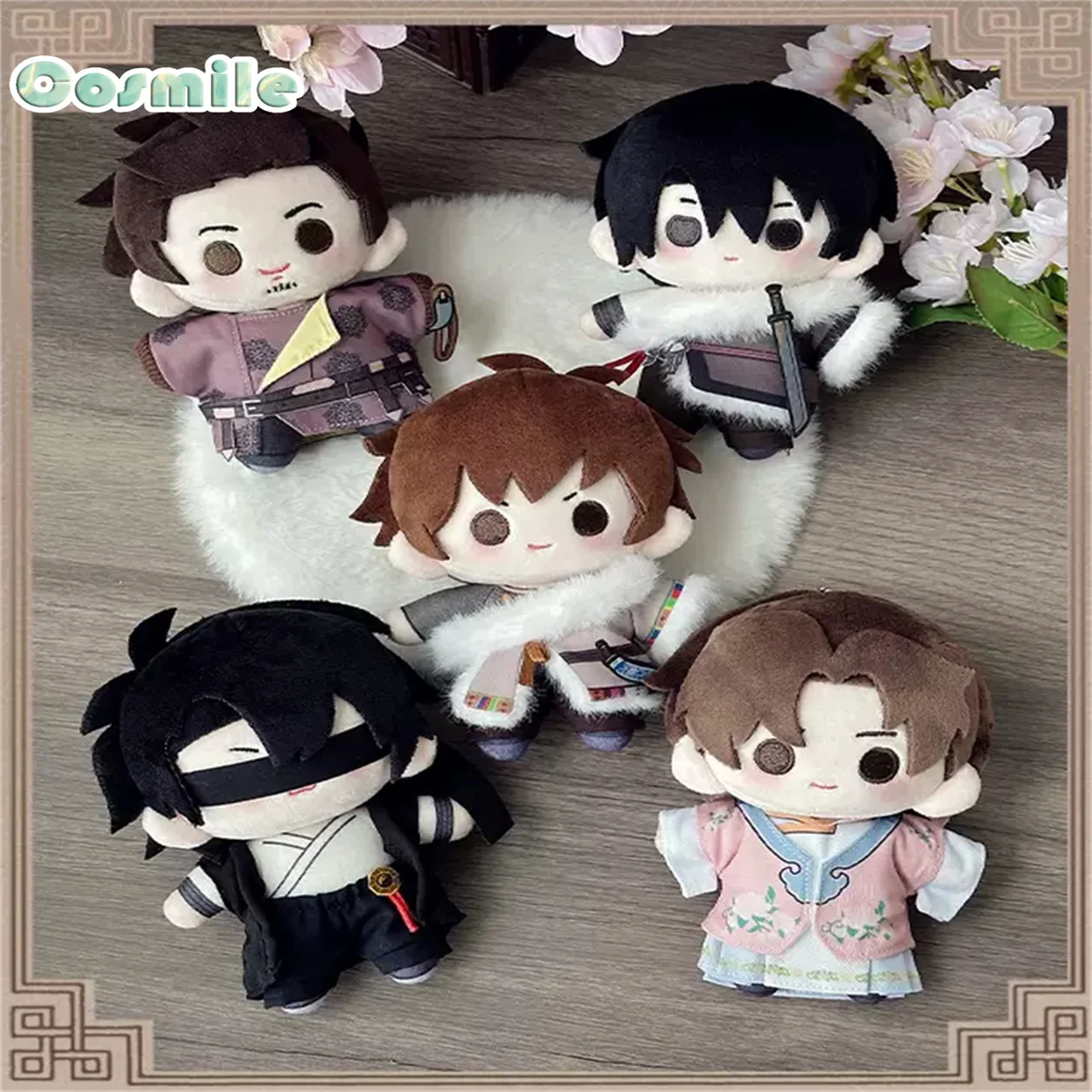 

Time Raiders DMBJ Zhang Qiling Wu Xie Wang Pangzi Xie Yuchen Hei Xiazi Stuffed Plushie 10cm Plush Doll Body Clothes