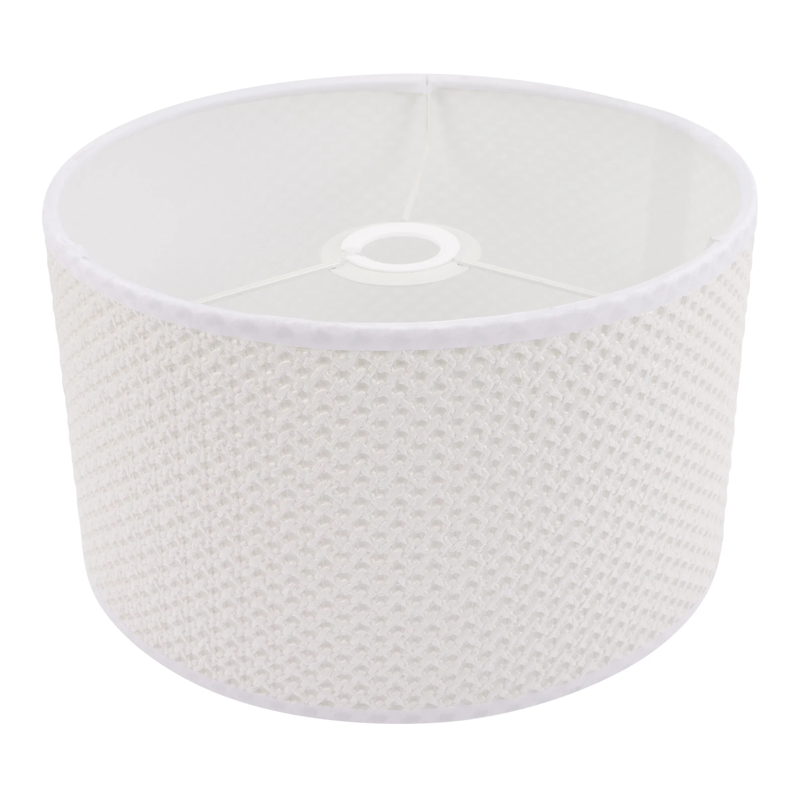 

Woven Lampshade Hexagon PE Fabric Iron Frame Table Floor Shades White Cover Replacement Lighting Accessories Rustic Style