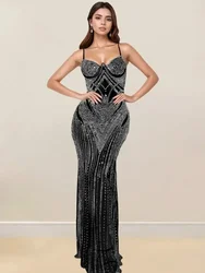 2025 New African Dresses For Women Vetement Femme Dashiki Abaya Diamonds Maxi Dress Africa Clothes Dashiki Ankara Dresses