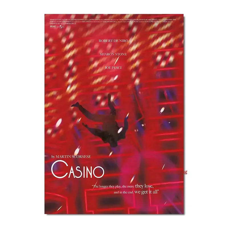 Klassieke Gangsterfilm Casino Vintage Filmposter Canvas Schilderij Wandkunst Afbeeldingen Bar Pub Club Huis Interieur Decoratie
