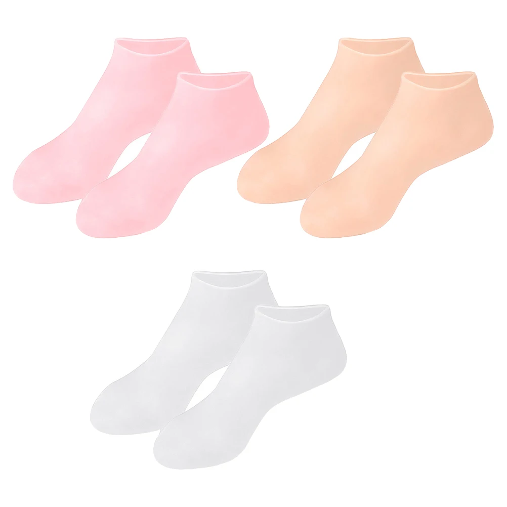 

3 Pairs Skin Friendly Moisturizing and Anti-cracking Socks Girl Child for Women Cracked Feet Sebs Foot Lotion Dry