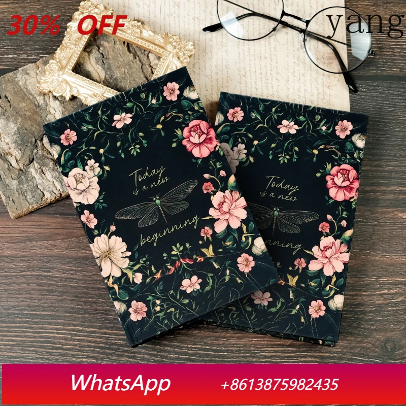 

Yjq 2pcs rose hard shell cover notebook sense creative handbook meeting record book